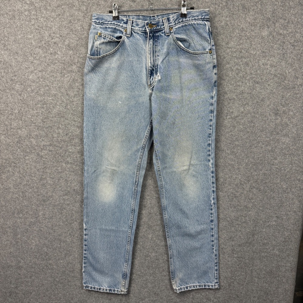 L.L. Bean Double L Classic Fit Jeans Mens 33x32 Light Wash Blue Denim All Cotton